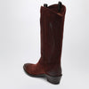 Sartore Brown suede Frida western boot