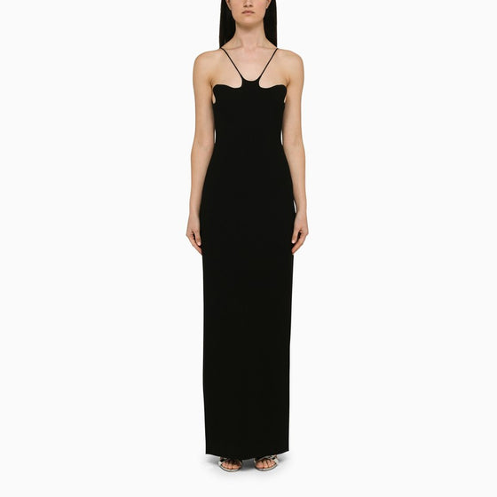 MÔNOT Black long dress with slit