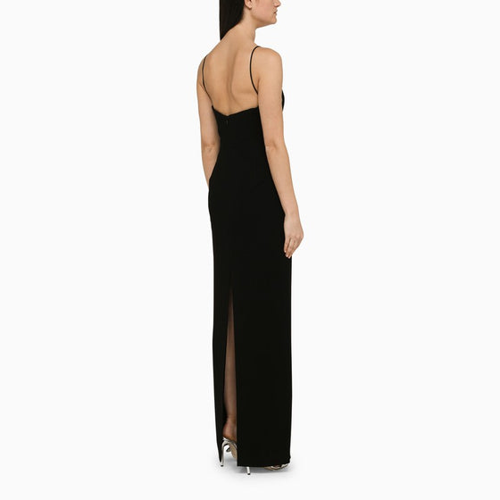 MÔNOT Black long dress with slit