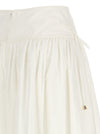 Self-Portrait Self Portrait White Cotton Embroidered Midi Skirt