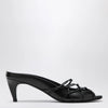 Jude Knotty black leather slide sandals