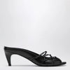 Jude Knotty black leather slide sandals
