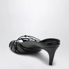 Jude Knotty black leather slide sandals