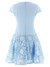 Self-Portrait Blue Crepe Lace Dress