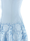 Self-Portrait Blue Crepe Lace Dress