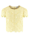 Self-Portrait Yellow Lace Top