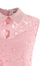 Self-Portrait Pink Lace Collared Dress