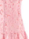 Self-Portrait Self Portrait Pink Lace Collared Dress