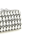 Self-Portrait Black Satin Crystal Clutch