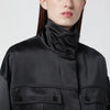 Durazzi Milano Dark grey glossy viscose shirt jacket
