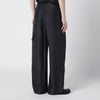 Durazzi Milano Dark grey silk cargo trousers