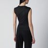 Durazzi Milano Black mélange tank top with braided details