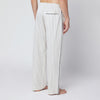 Tekla Brown and white striped pyjama trousers
