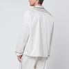 Tekla Brown and white striped pyjama shirt