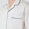Tekla Brown and white striped pyjama shirt