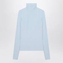  Sportmax Light blue jersey knit turtleneck sweater