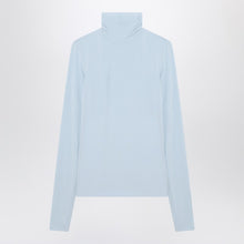  Sportmax Light blue jersey knit turtleneck sweater
