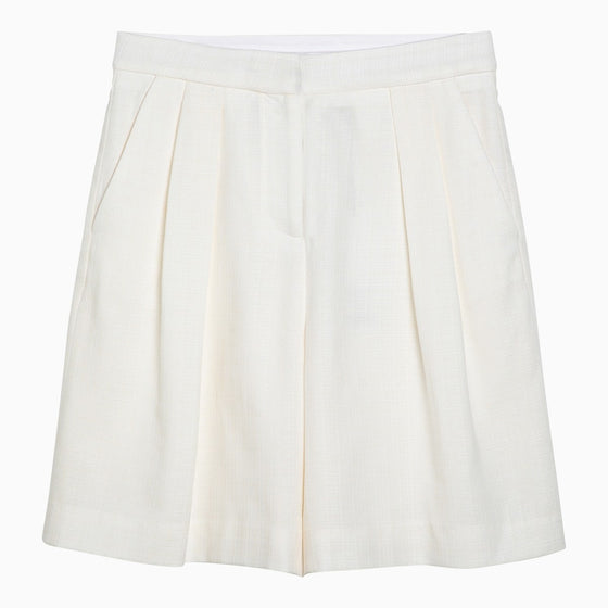 Margaux Lönnberg White wool-blend Stuart bermuda shorts
