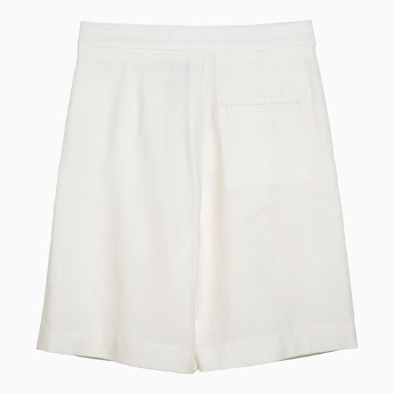 Margaux Lönnberg White wool-blend Stuart bermuda shorts