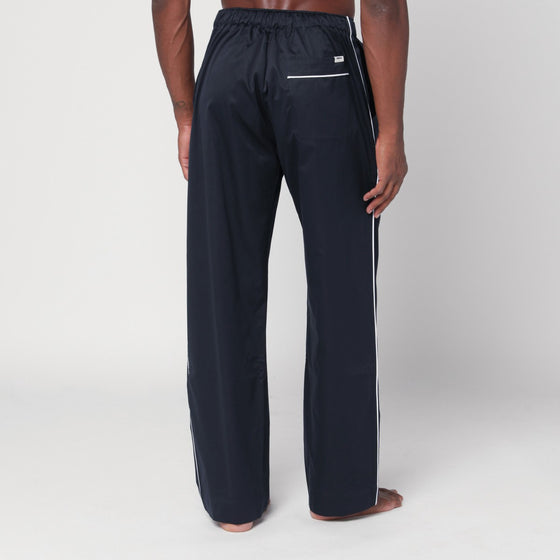 Tekla Blue/white pyjama trousers