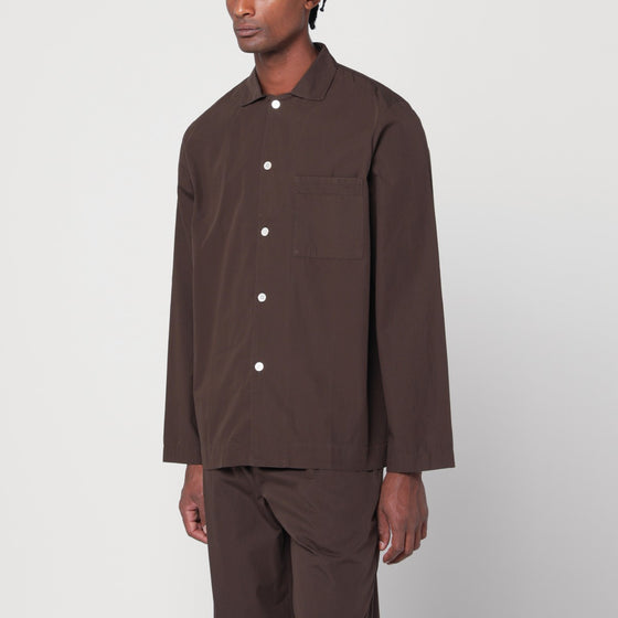 Tekla Brown pyjama shirt