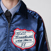 Needles Stadium Jacket in polyester satin, navy