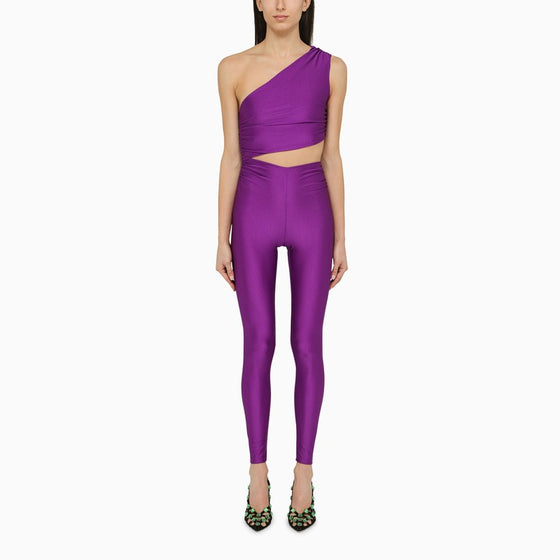 THE ANDAMANE Purple symmetrical close-fitting jumpsuit