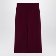 THE ANDAMANE Stephanie Burgundy wool-blend midi skirt