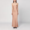 THE ANDAMANE Light pink dress with back draping