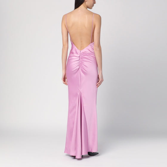 THE ANDAMANE Peony colour dress with back draping
