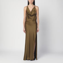  THE ANDAMANE Kaki dress with an open back