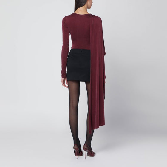 THE ANDAMANE Xenia rouge noir bodysuit