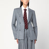 THE ANDAMANE Shannon grey pinstriped double-breasted jacket