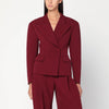 THE ANDAMANE Burgundy single-breasted jacket