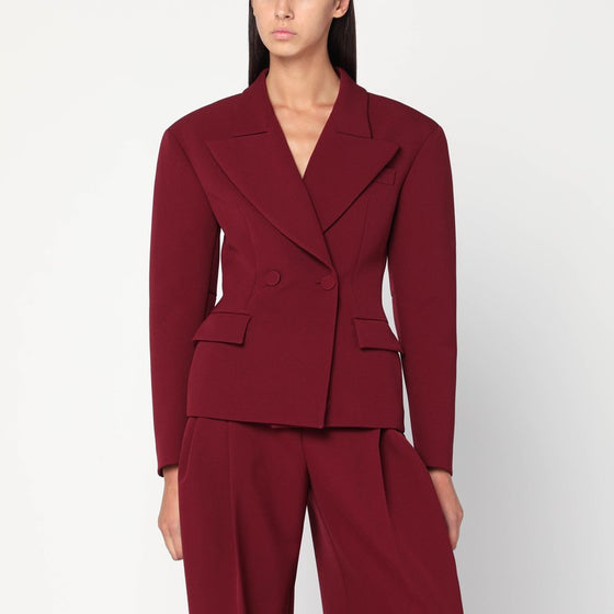 THE ANDAMANE Burgundy single-breasted jacket