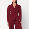 THE ANDAMANE Burgundy single-breasted jacket