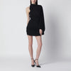 THE ANDAMANE Black one-shoulder mini dress
