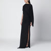 THE ANDAMANE Black Selene one-shoulder long dress
