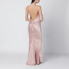 The Andamane Peony-coloured Ninfea dress with back draping