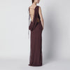 The Andamane Aubergine silk-blend long dress