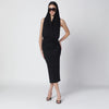 THE ANDAMANE Black Annie hooded midi dress