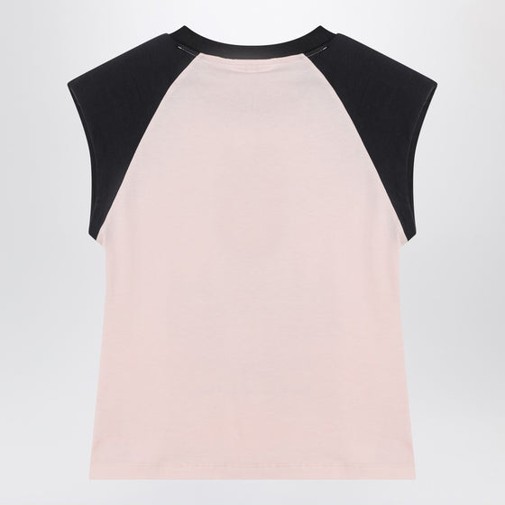 GANNI Pink T-shirt with logo print