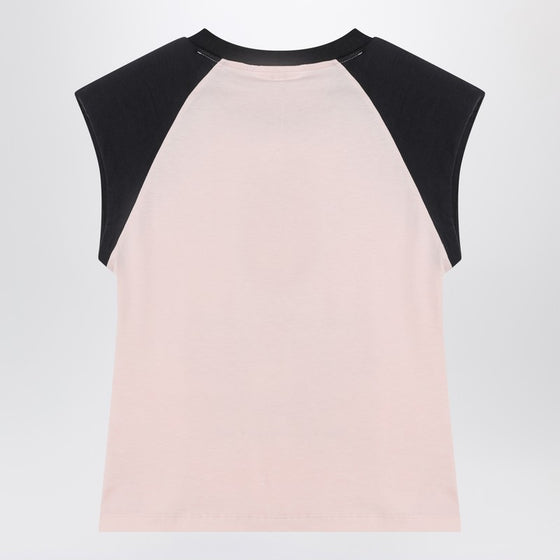 GANNI Pink T-shirt with logo print