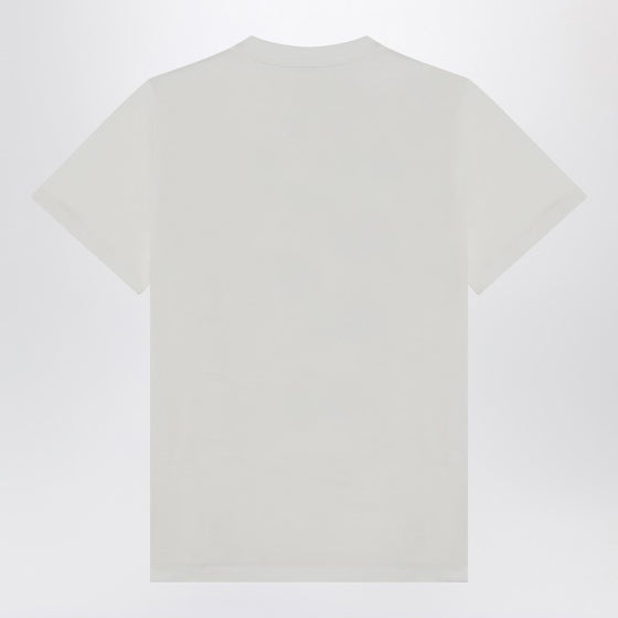 GANNI Ivory T-shirt with grape print