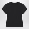 GANNI Washed black T-shirt with poodle print