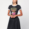 GANNI Dark grey cropped Teddy T-shirt