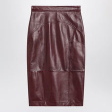  Max Mara Studio Bordeaux pencil skirt in nappa leather