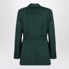 Max Mara Green wool canvas jacket with belt