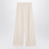 Max Mara White cotton and silk pants