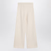 Max Mara White cotton and silk pants